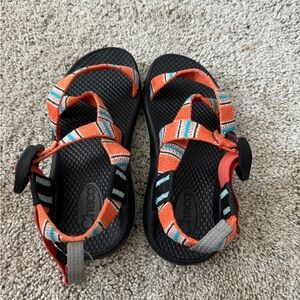 Chaco Kids Sandals - Vibrant Orange and Black